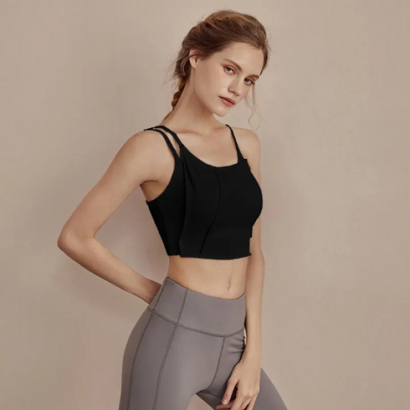 シンプル 不規則 スポーツ 無地 着痩せ 通気性良い クッション性 お洒落 ヨガブラ