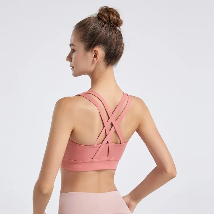 定番シンプル 体型補正 高通気クロス 運動 着瘦せ 中心に寄せ 揺れ防止 可愛い ヨガブラ