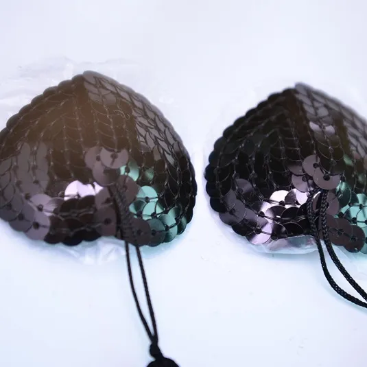 誘惑 セクシー フリンジ 無地 スパンコール飾り 3色展開 夜の営み ニップレス