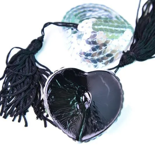 誘惑 セクシー フリンジ 無地 スパンコール飾り 3色展開 夜の営み ニップレス