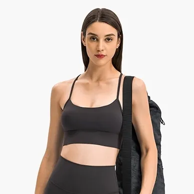 Y型 動きやすい 無地 背中すっきり 激しい運動にも安心 ヨガブラ