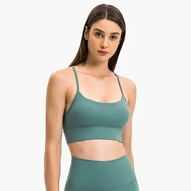 Y型 動きやすい 無地 背中すっきり 激しい運動にも安心 ヨガブラ