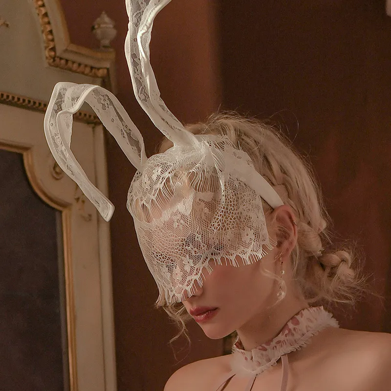 ミステリアス 魅力アップ セクシー レース 兎ミミ 大人可愛い 遊び カチューシャ