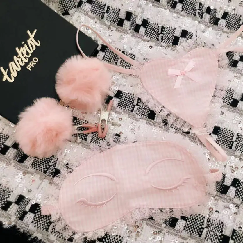 3点セットお買い得 レース リボン付き ふわふわ マンネリ解消 デート エロアクセサリー