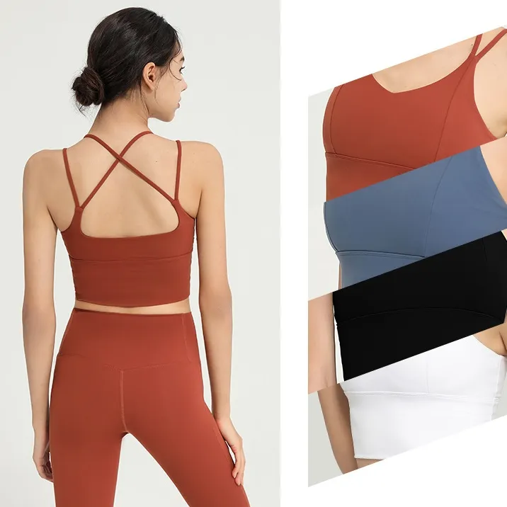 気質アップ クロス 背中魅せ 揺れない フィットネス スポーツウェア ヨガブラ