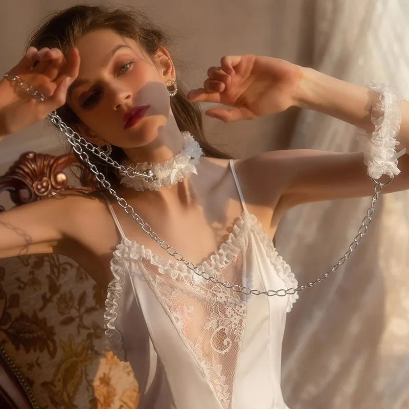 マンネリ解消 夜の営み レース 鈴 セクシー チェーン お揃い効果 手錠チョーカー