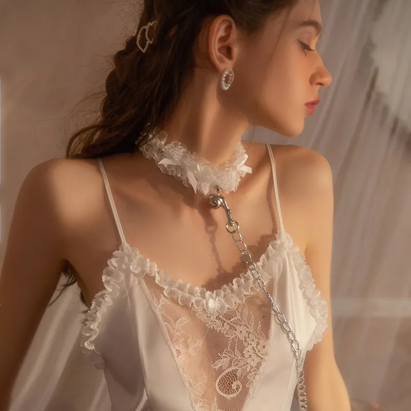 マンネリ解消 夜の営み レース 鈴 セクシー チェーン お揃い効果 手錠チョーカー