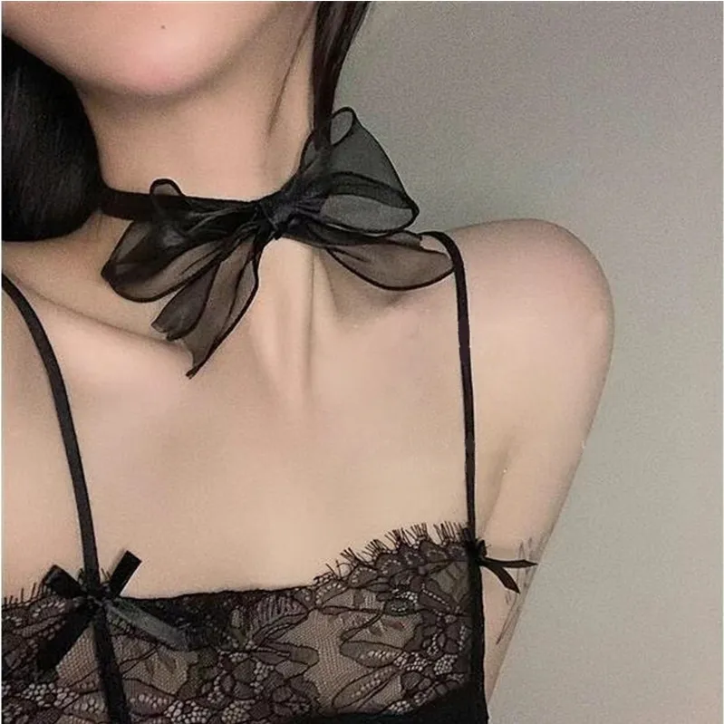 美人度アップ セクシー アクセサリー スウィート リボン 蝶結び 可愛い チョーカー