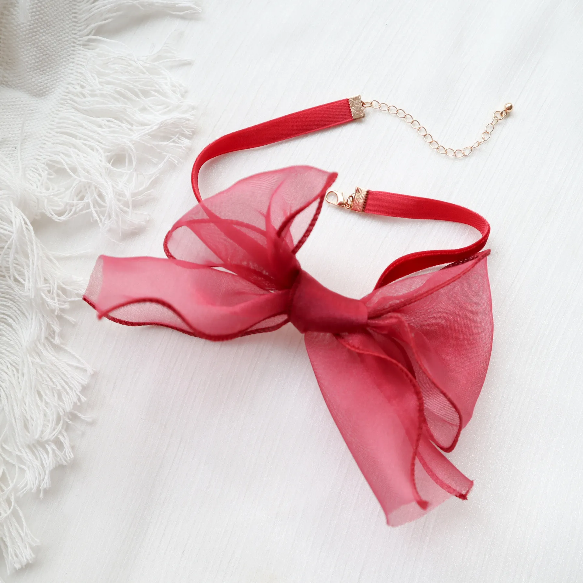 美人度アップ セクシー アクセサリー スウィート リボン 蝶結び 可愛い チョーカー