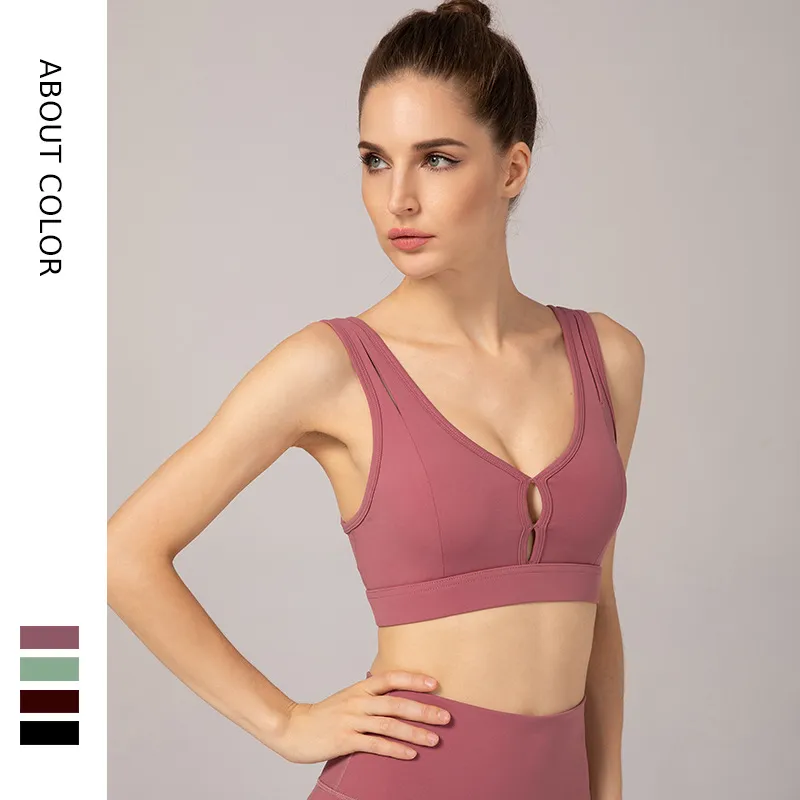 清新的配色 無地 透かし彫り 絶対欲しい サポートする ヨガブラ