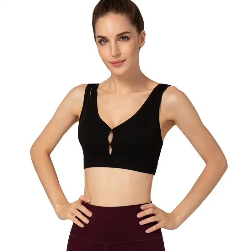 清新的配色 無地 透かし彫り 絶対欲しい サポートする ヨガブラ