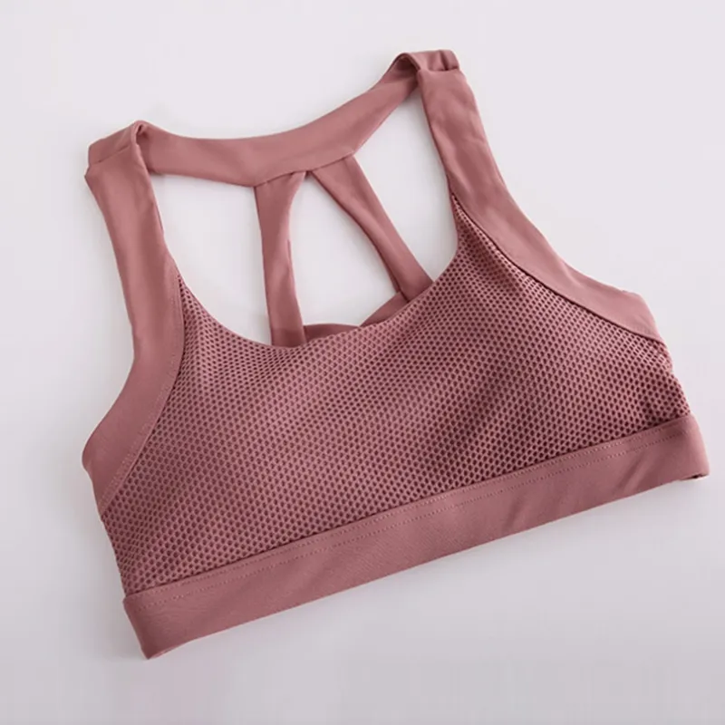 肌触り抜群 速乾 サポートする 通気性良い 透かし彫り 無地 ヨガブラ