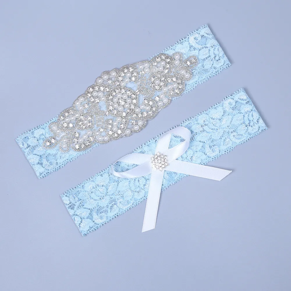 おしゃれ度高め セクシー 可愛い リボン ラインストーン ガーターリング