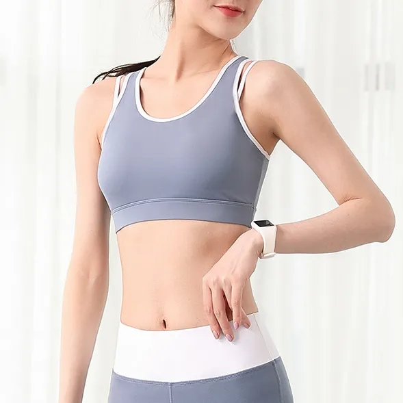 ジョギング バックレス 透かし彫り 速乾 スポーツウェア ヨガブラ