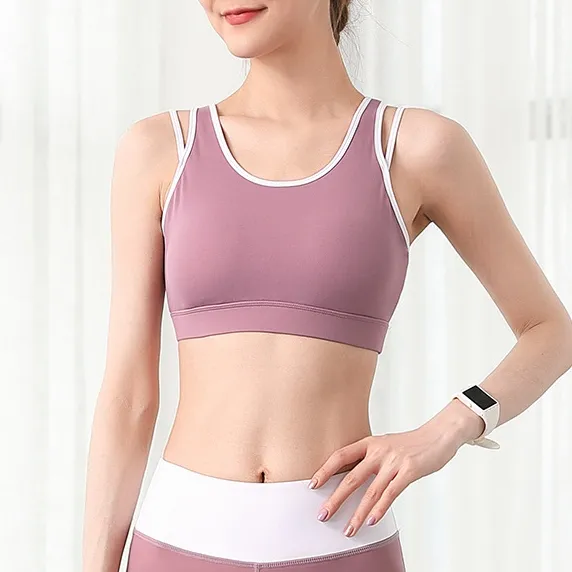 ジョギング バックレス 透かし彫り 速乾 スポーツウェア ヨガブラ