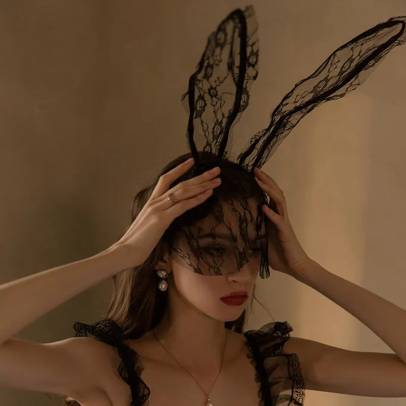 目立つ 雰囲気満点 スウィート セクシー レース 兎耳 ベール  プロム ヘアバンド