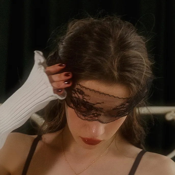 セクシー レース 刺繡 透け透け 誘惑 欠かせない アイマスク