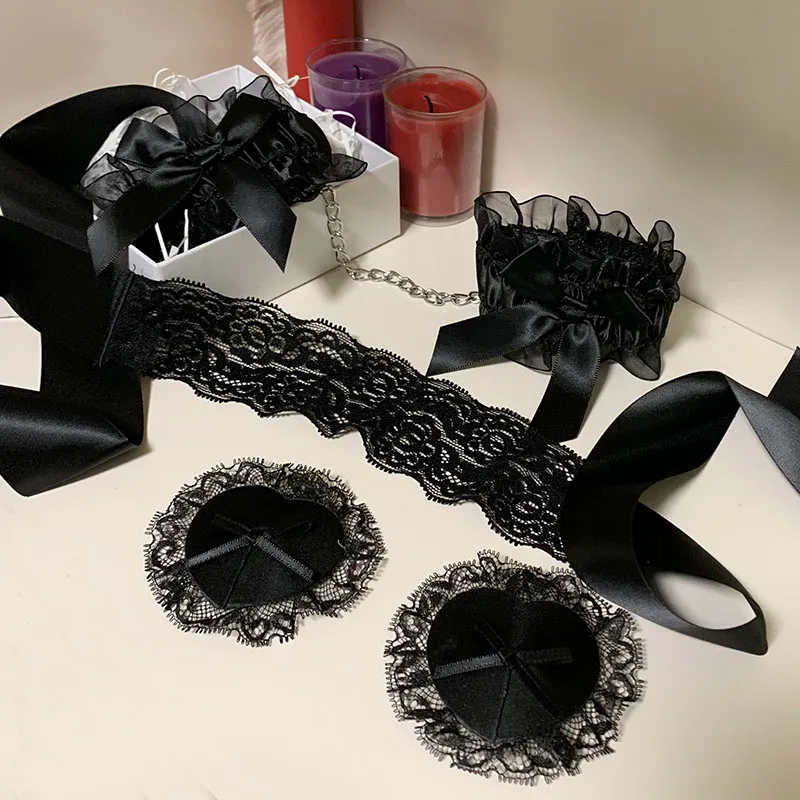 3点セットお買い得 セクシーデート レース リボン付き SM マンネリ解消 エロアクセサリー