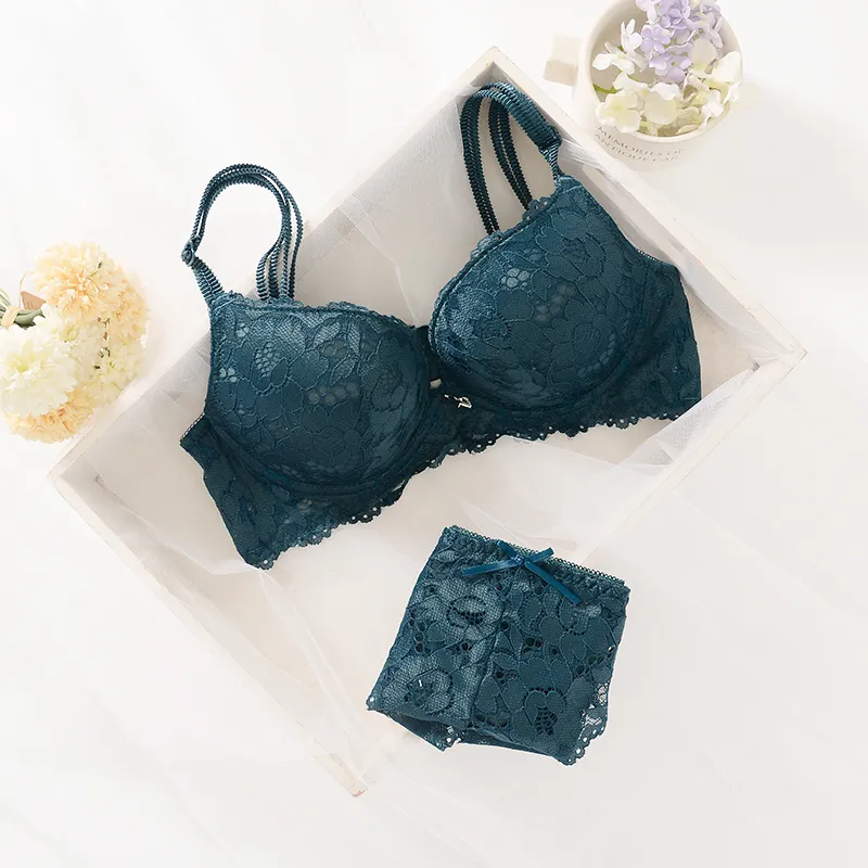 ボリュームUP 下垂防止 盛れる 美胸 A-Bカップ ワイヤー入り セクシー ブラ・ショーツセット