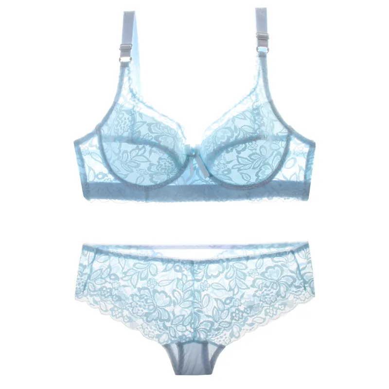 育乳 盛れる A-Dカップ 大きいサイズ レース 後ろホック ワイヤー入り ブラ・ショーツセット