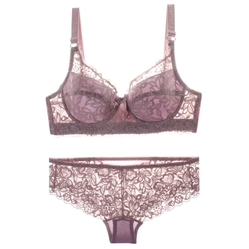育乳 盛れる A-Dカップ 大きいサイズ レース 後ろホック ワイヤー入り ブラ・ショーツセット