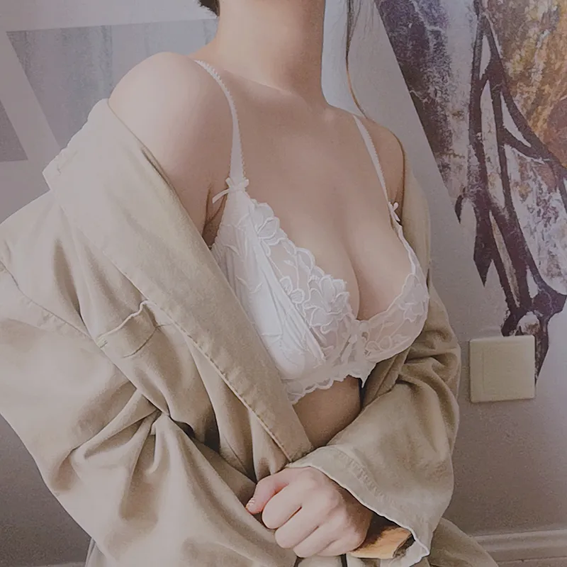 一目惚れ A-Dカップ  セクシー レース ワイヤー入り 大きいサイズ 透け感 ブラ・ショーツセット