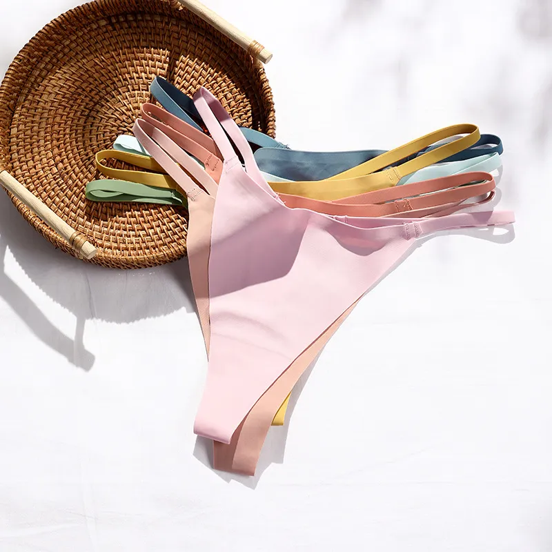 女性に大人気 7色展開 柔らかい 無縫製 ステルス 無感 ヨガ 吸汗 速乾 スポーツ Tバック・タンガ