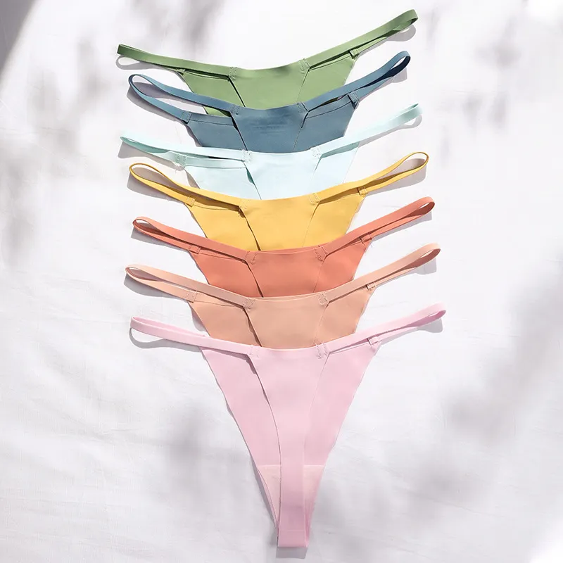 女性に大人気 7色展開 柔らかい 無縫製 ステルス 無感 ヨガ 吸汗 速乾 スポーツ Tバック・タンガ