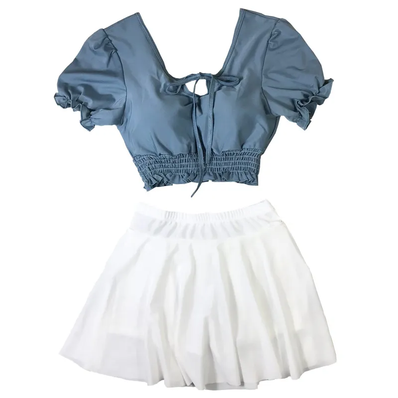 ins超人気 ボウタイ チェック柄 配色 カジュアル 体型カバー ビキニ