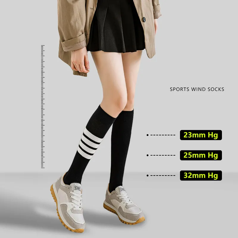 2点セット 着回し力抜群 ボーダー 着痩せ 吸汗通気 お洒落 スポーツ風  靴下