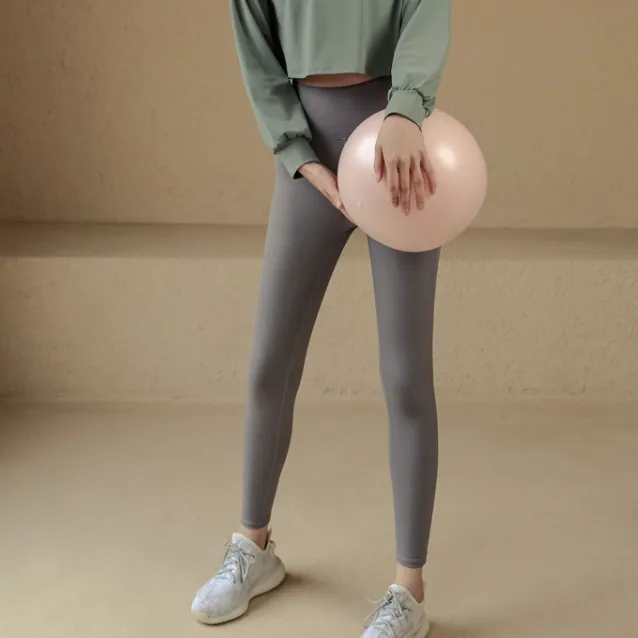 存在感抜群 無地 ハイウェスト ヒップアップ 運動 ランニング タイトパンツ ヨガパンツ