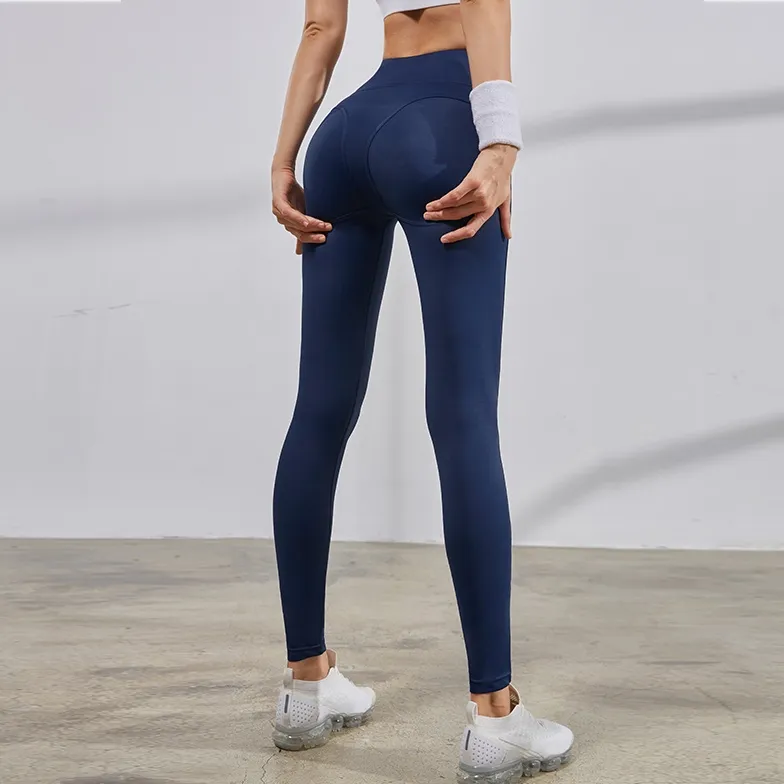 タイト 着痩せ ヒップアップ ハイウエスト 無地 スポーツ ジョギング ヨガパンツ