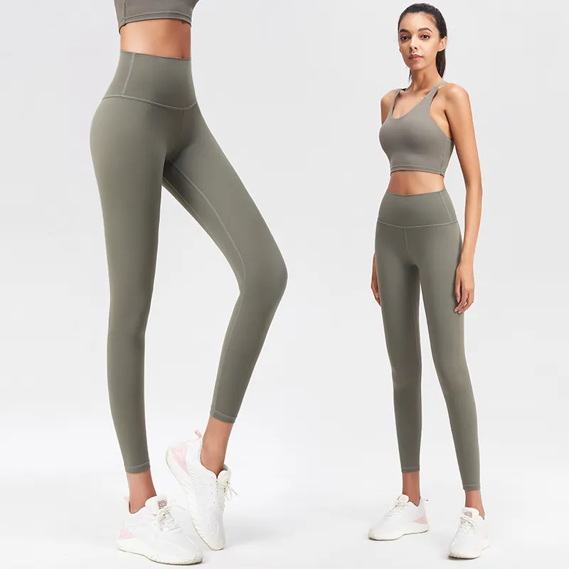 動きやすい カラー展開 吸収速乾 ハイウエスト スポーツ ヨガパンツ