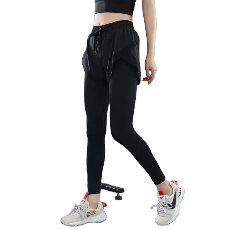 動きやすい カジュアル スポーツ 無地 伸縮性のある ヨガ パンツ