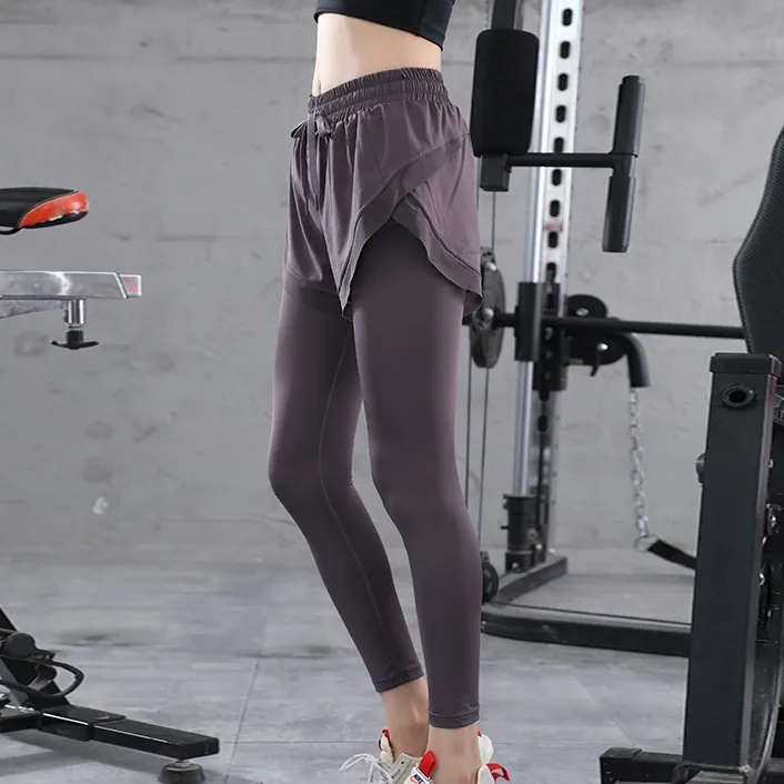 動きやすい カジュアル スポーツ 無地 伸縮性のある ヨガ パンツ