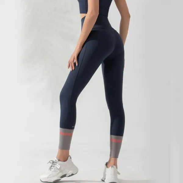抗菌防臭 絶対欲しい 切り替え ハイウエスト 配色 ヨガパンツ