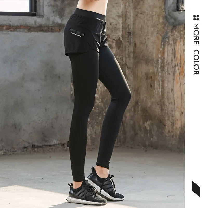 速乾 ストレッチ ポケット付き ジョギング スポーツウェア ヨガパンツ
