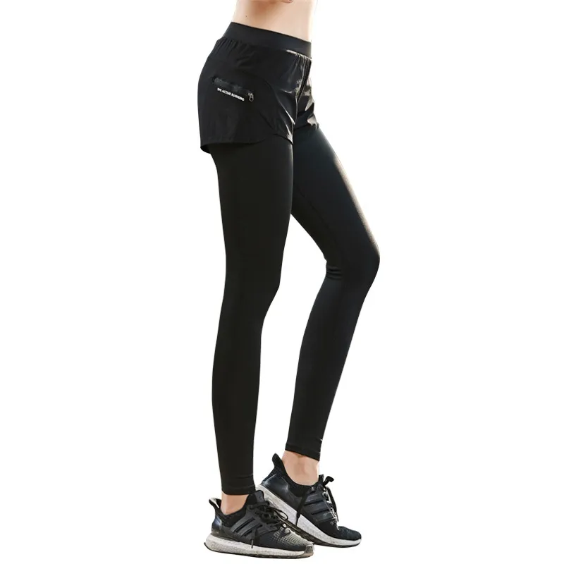 速乾 ストレッチ ポケット付き ジョギング スポーツウェア ヨガパンツ