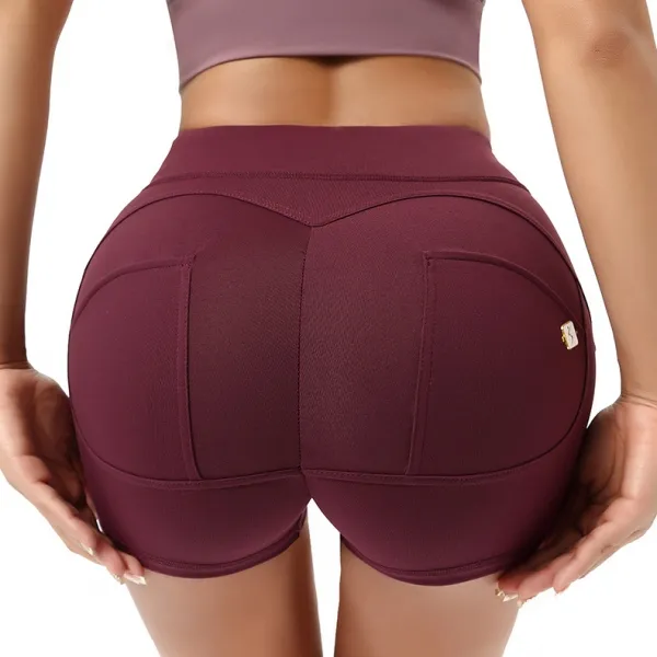 フィットネス 履きやすい ハイウエスト 無地  ショート丈 スポーツ ヨガパンツ