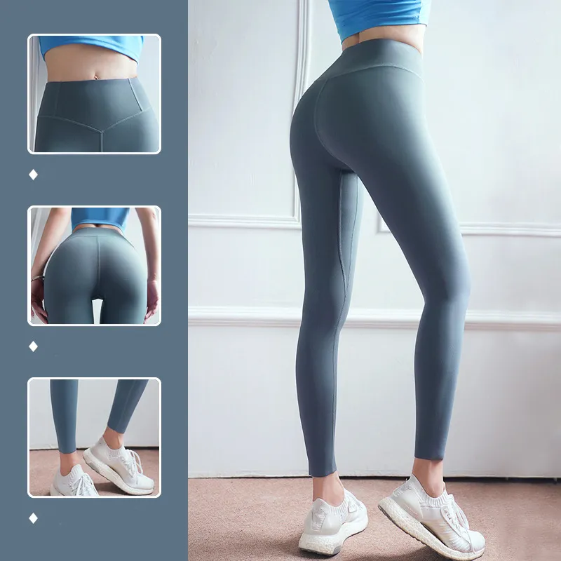 シンプル 薄い ヒップアップ 速乾 ハイウエスト スポーツボトムス