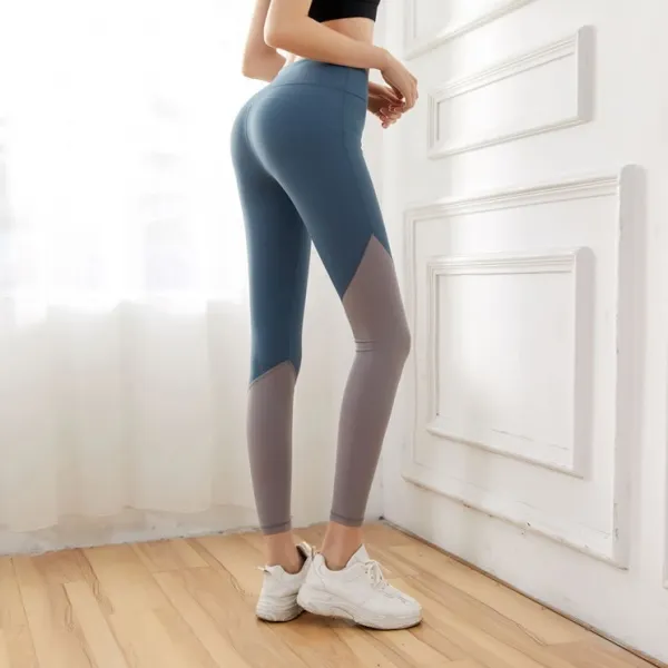 おしゃれ 快適   配色 ハイウエスト 速乾 ドライ ランニング ヨガ  スポーツボトムス