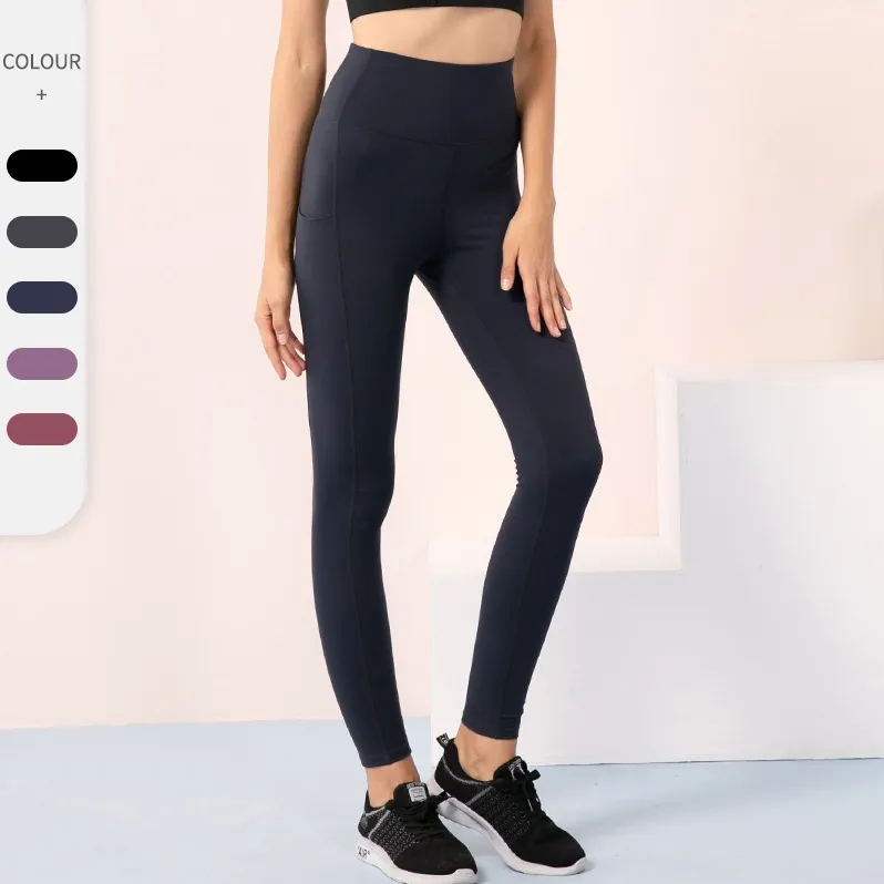 シンプル ハイウエスト 無地 タイト ヒップアップ スポーツボトムス
