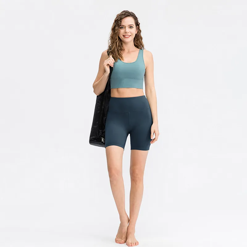 通気性良い ヒップアップ ショート丈 ハイウエスト スポーツボトムス