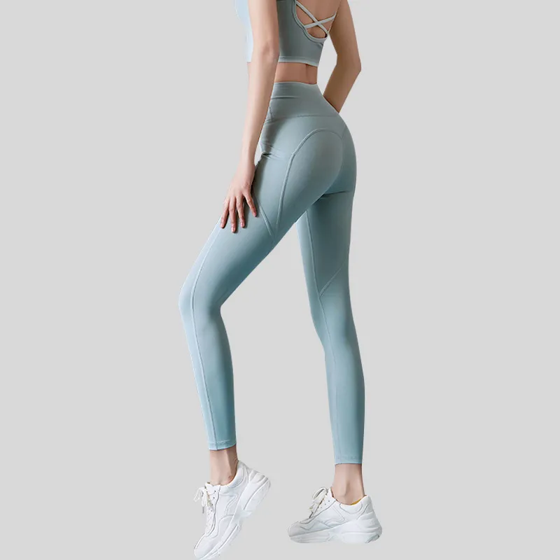 ファッション タイト ヒップアップ 着痩せ 無地 スポーツボトムス