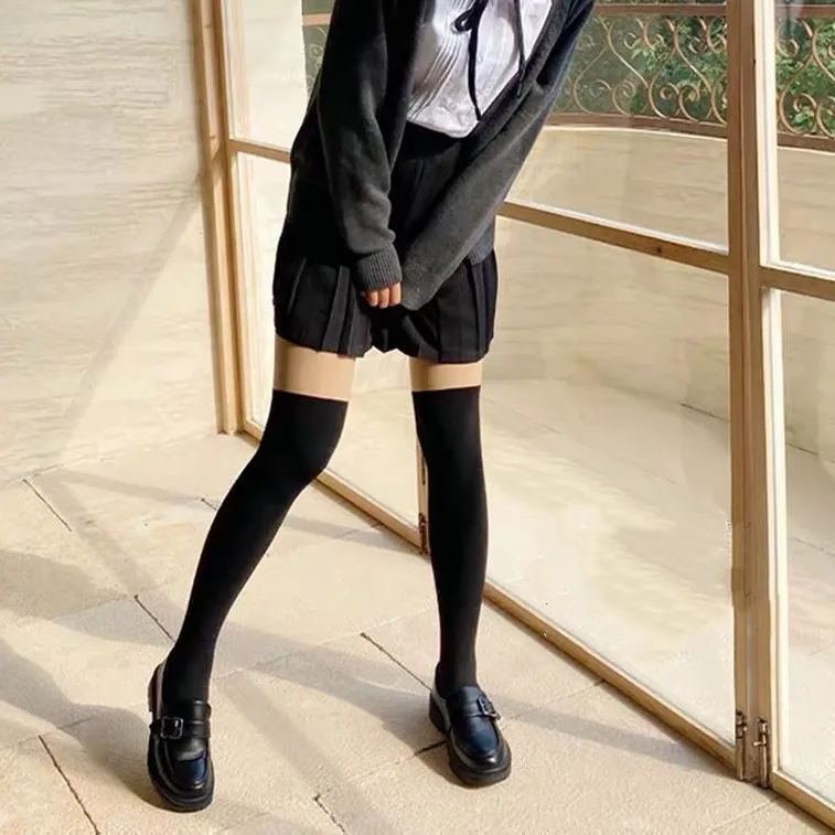 あざといデザイン 人氣上升 伸縮性良い ストキング 120デニール 着圧 フェイクタイツ