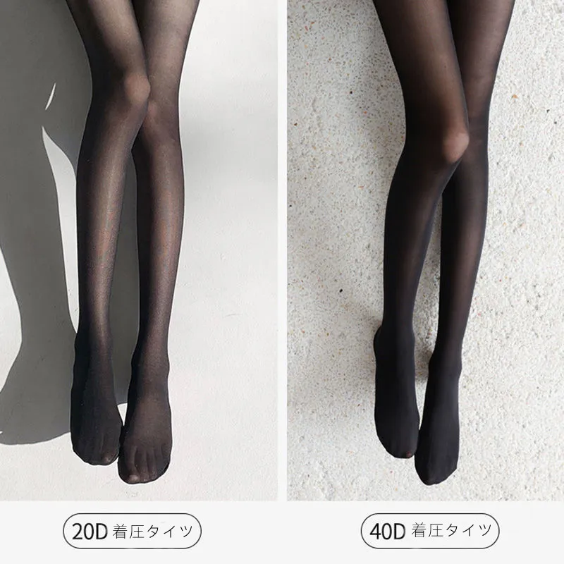 モテタイツ 20/40デニール 着圧 太もも 引き締め 着瘦せ 薄い フェイクタイツ