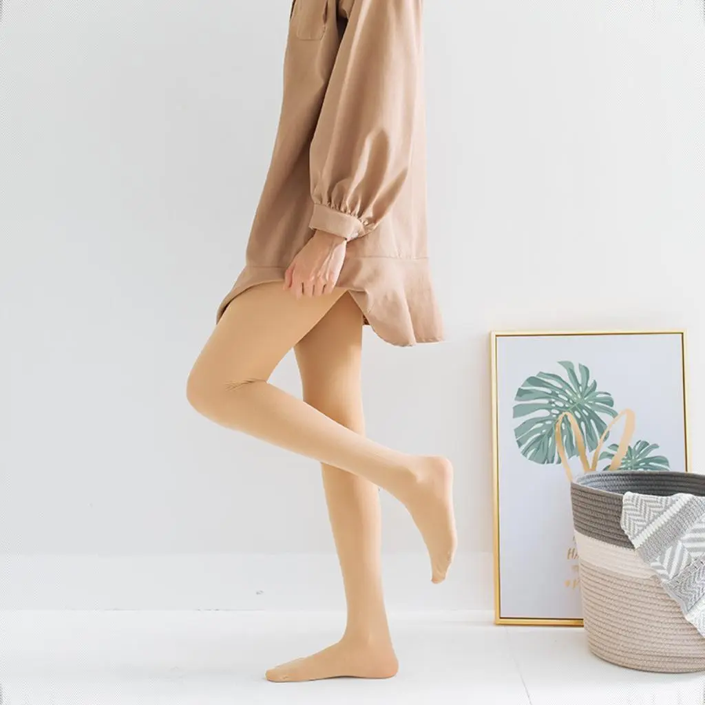 無地 ストレッチ 素肌感 美脚 80D 合わせやすい 着圧タイプ フェイクタイツ