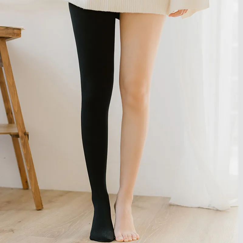 韓国ファッション オシャレ 美脚 着圧 伸縮性良い トレンカ ストキング 着瘦せ フェイクタイツ