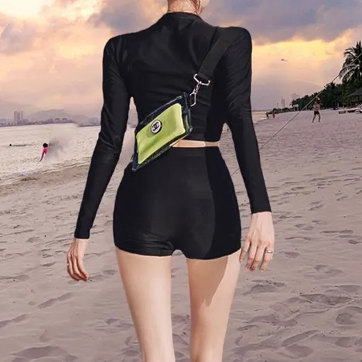 スポーツ風 長袖&半袖 体型カバー 日焼け止め 無地 タンキニ 着回し力抜群 ビキニ