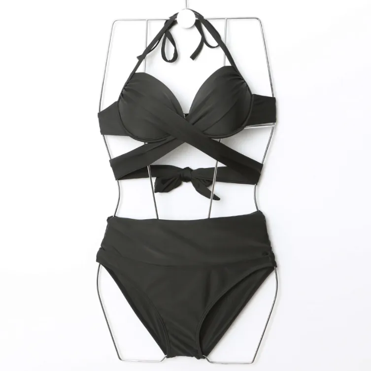 女子マスト シンプル 韓国風 セクシー ボウタイ INS あざとい ビキニ